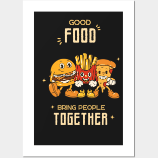 Vintage Instagram Story - Good Food bring people together Posters and Art